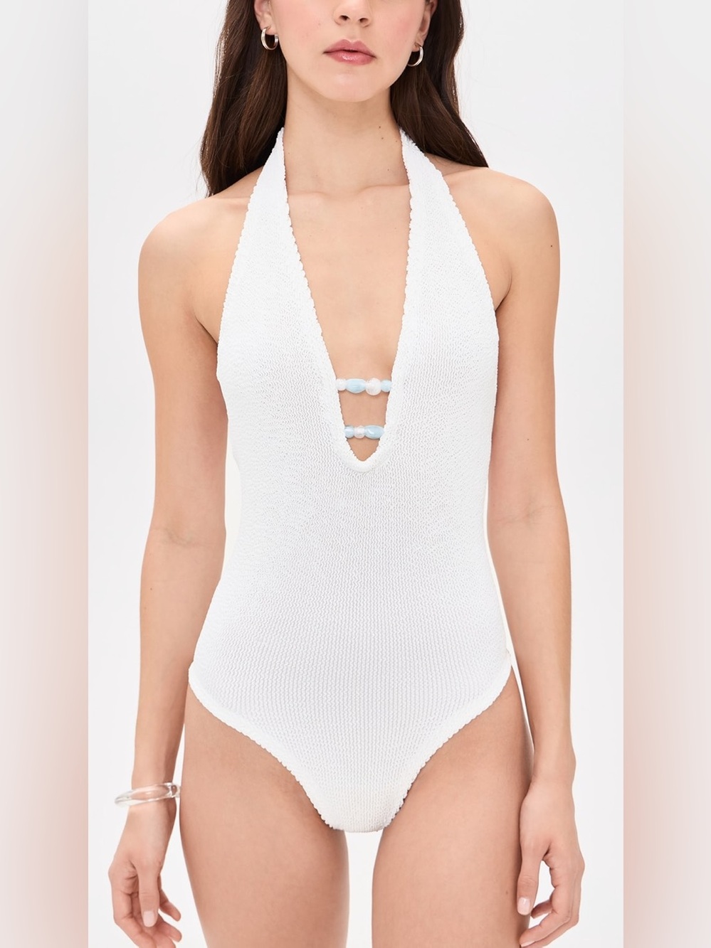 Hunza G Adriana Beaded One Piece